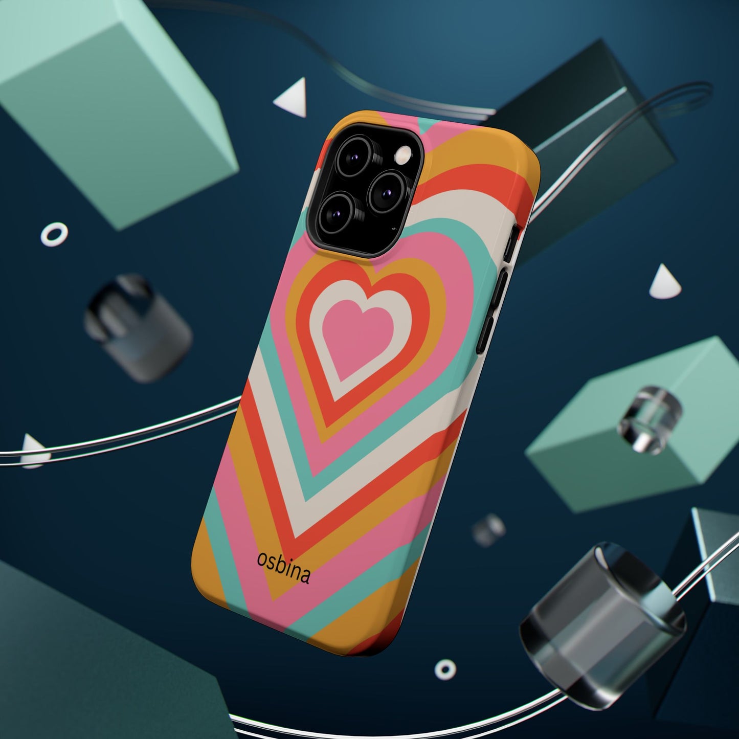 osbina | MagSafe compatible for iPhone | Heart Nouveau Phone Case | Modern Muse Collection