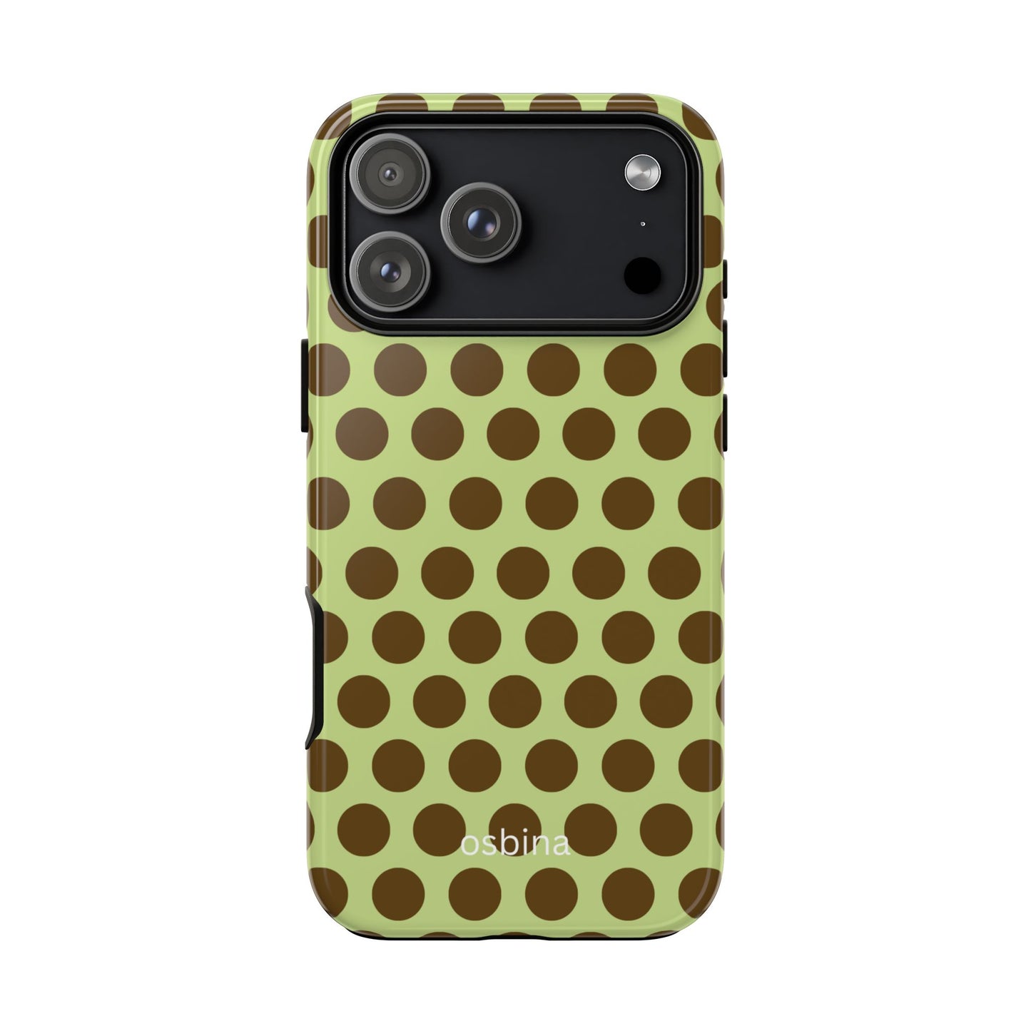 osbina | Chartreuse Cocoa Dots Designer Case