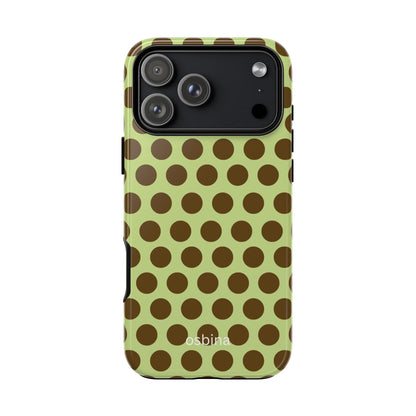 osbina | Chartreuse Cocoa Dots Designer Case