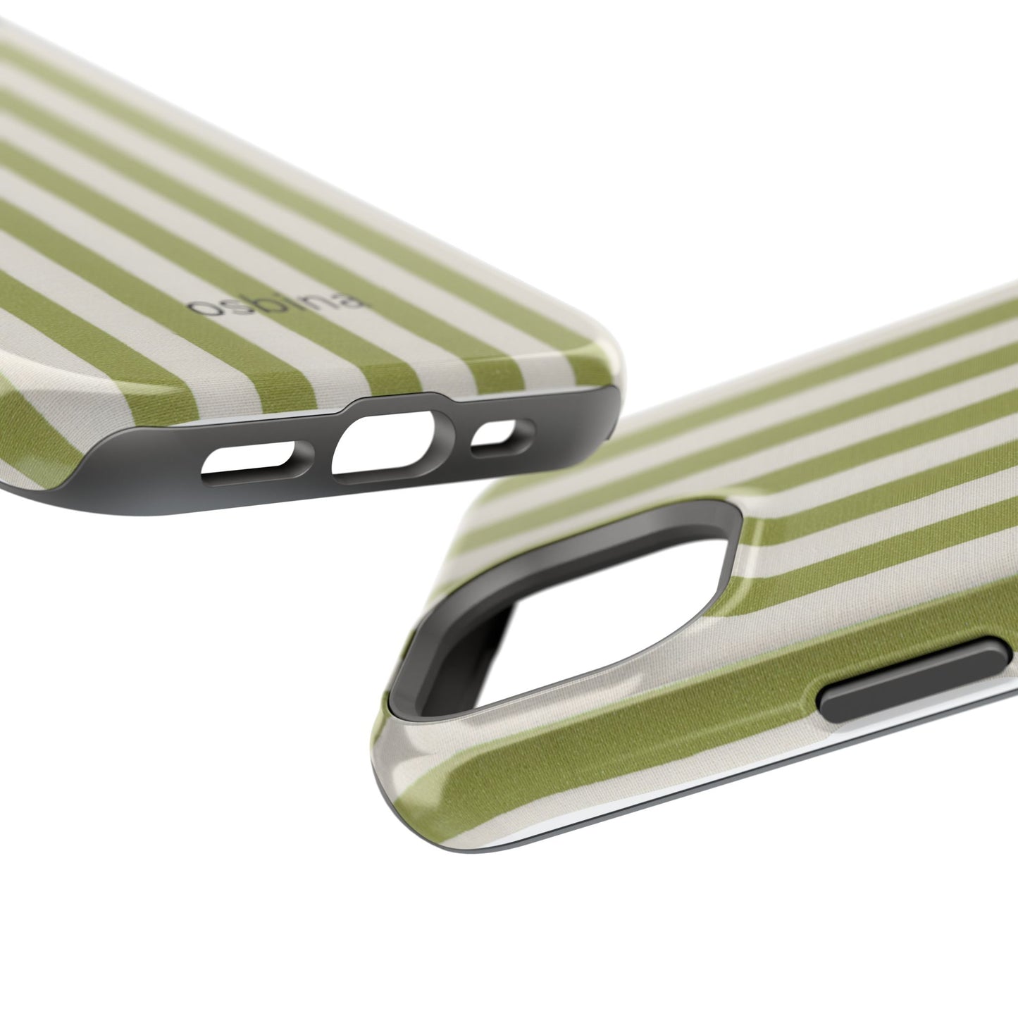 osbina | MagSafe compatible for iPhone | Verde Stripe Phone Case | Color Edit Collection