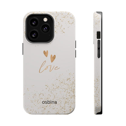 osbina | MagSafe compatible for iPhone | Golden Amour Phone Case | Modern Muse Collection