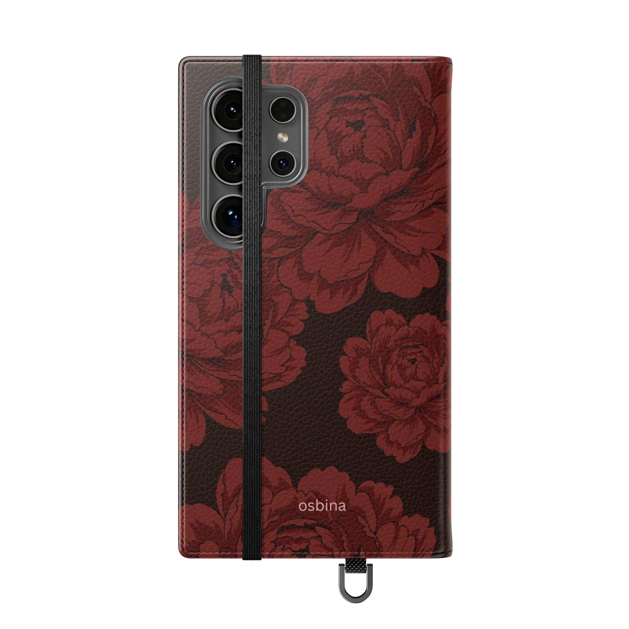 osbina | Wallet Flip Case for iPhone & Samsung | Oxblood Peony