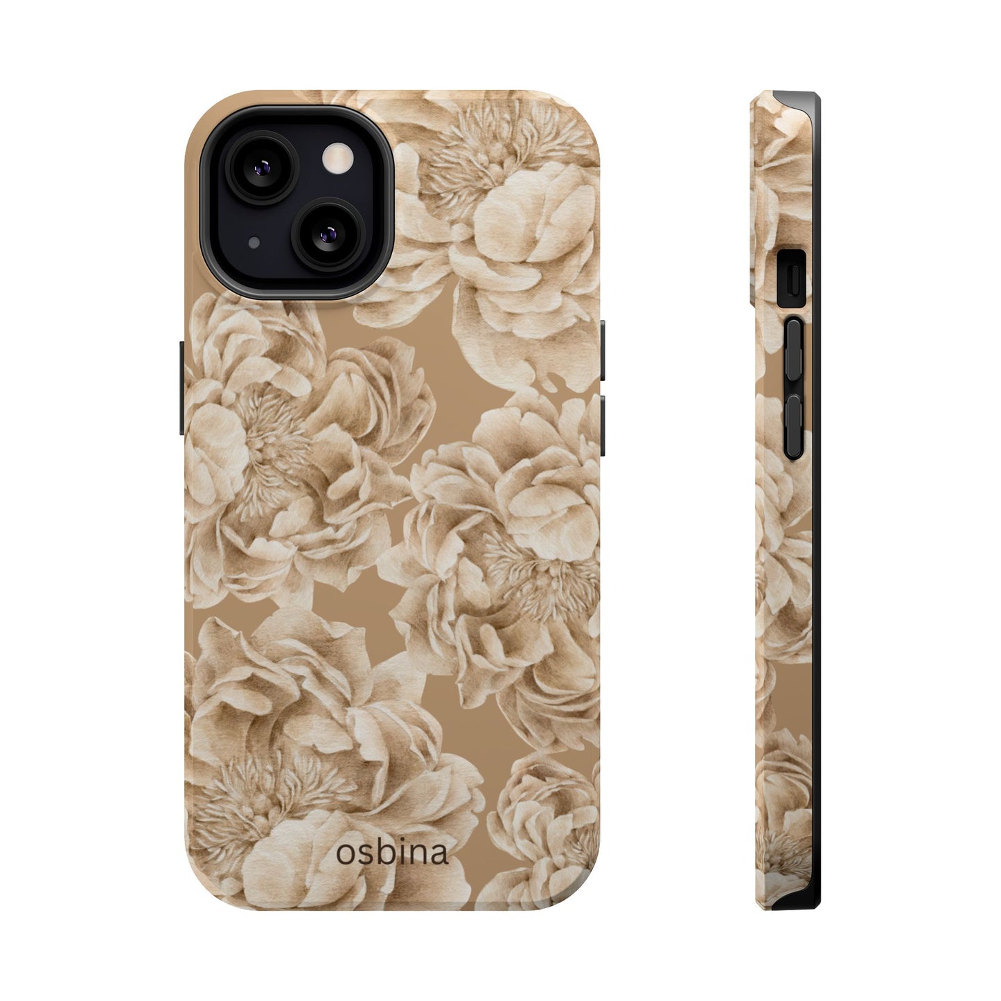 osbina | MagSafe for iPhone | Peony Latte Designer Case