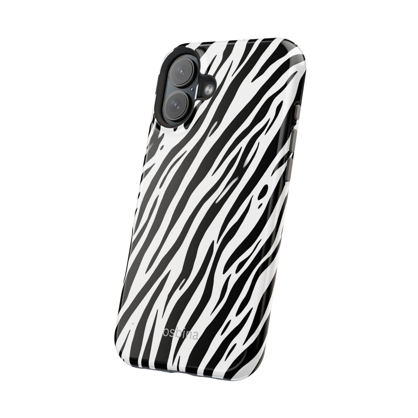 osbina | MagSafe Compatible for iPhone | The Bengal Bold Stripe Case in White + Black | The Season Collective