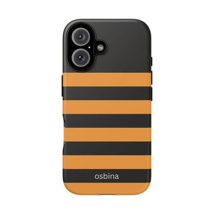 osbina | The Horizon Stripe Case in Black + Orange | The Season Collective