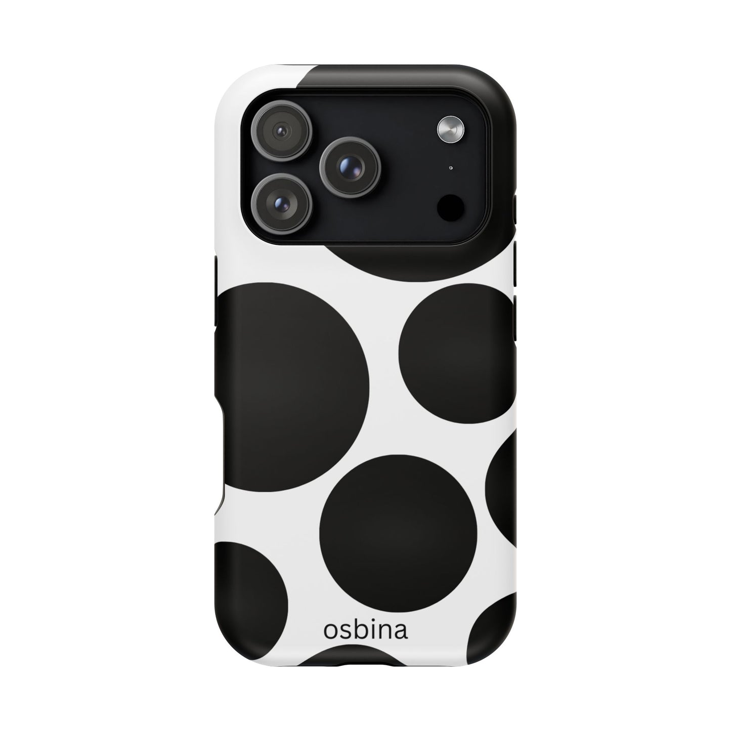 osbina | MagSafe compatible for iPhone | The Noir Bubbles Phone Case | Modern Muse Collection