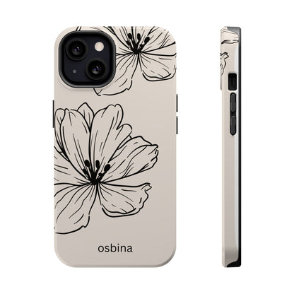 osbina | MagSafe compatible for iPhone | Poppy Whisper Phone Case | Modern Muse Collection