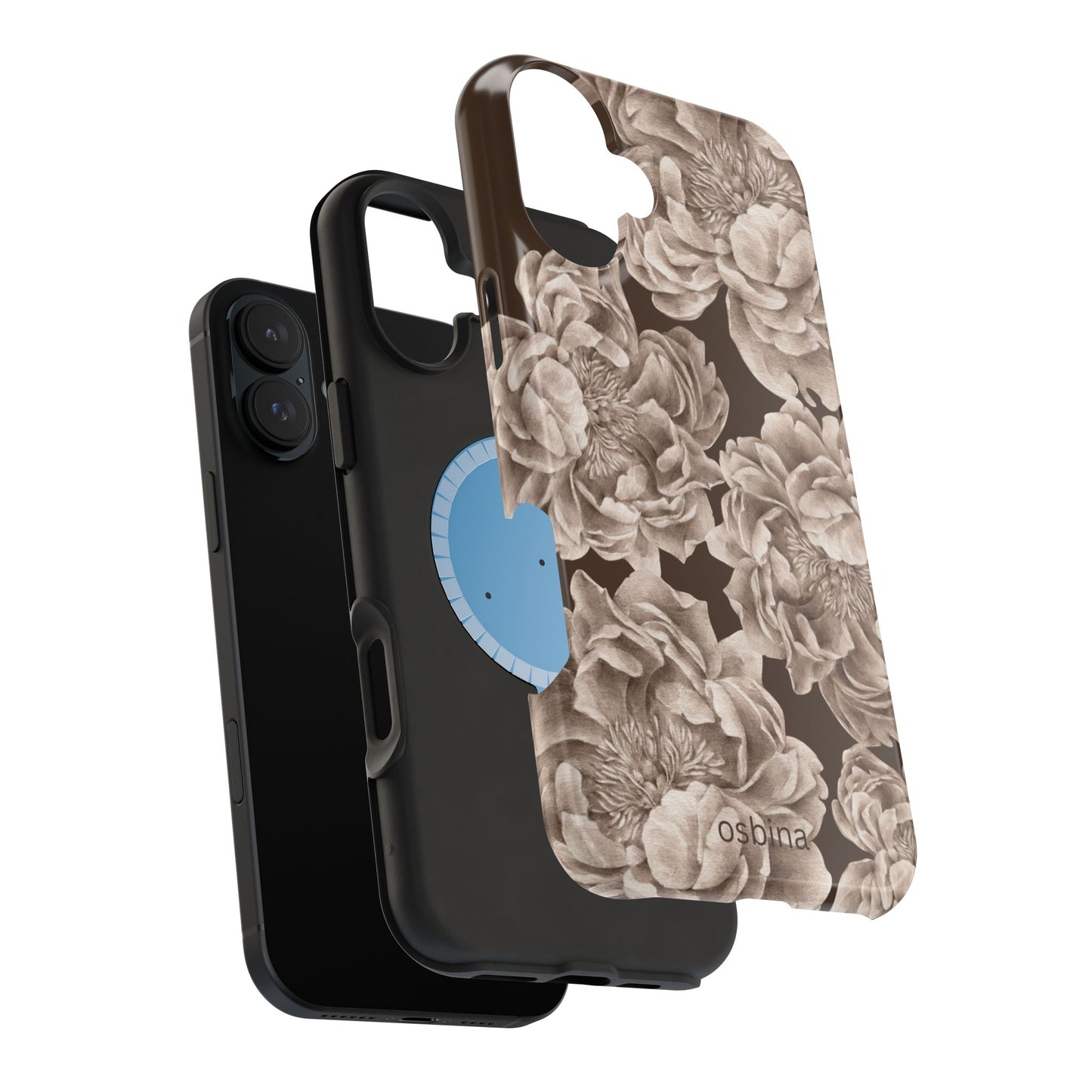 osbina | MagSafe for iPhone | Peony Espresso Designer Case