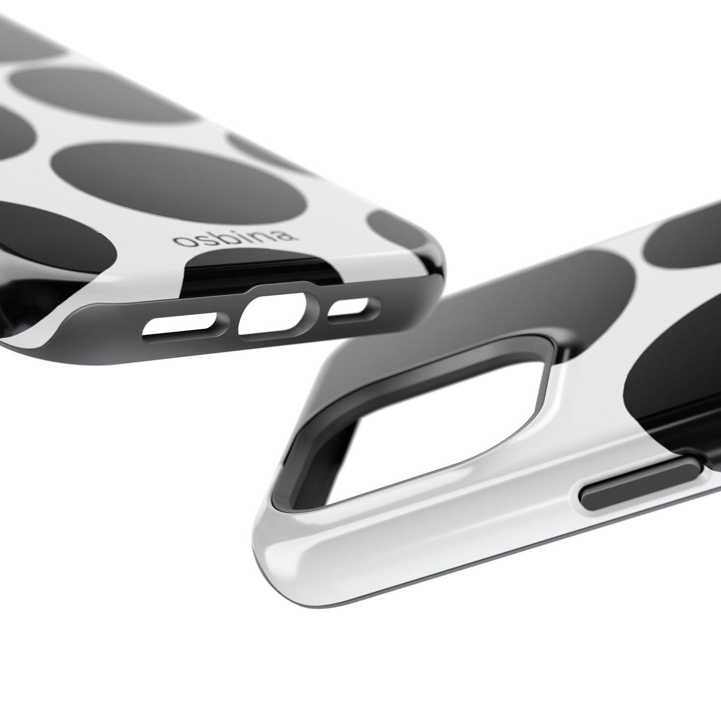 osbina | MagSafe compatible for iPhone | The Noir Bubbles Phone Case | Modern Muse Collection
