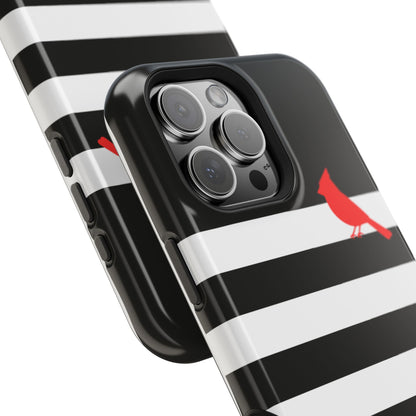 osbina | MagSafe compatible for iPhone | Redbird Edition Thinking of You Phone Case Black & White Stripe | Inspired By Collection