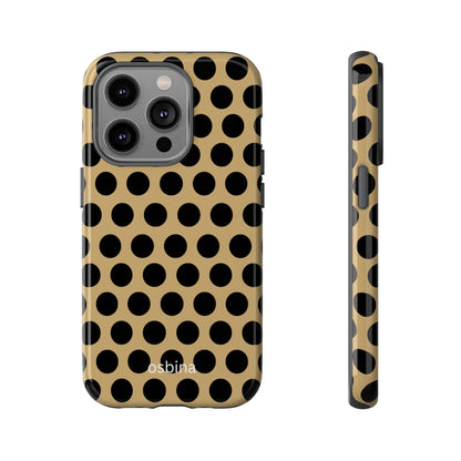 osbina | Camel Noir Dots Phone Case | Modern Muse Collection