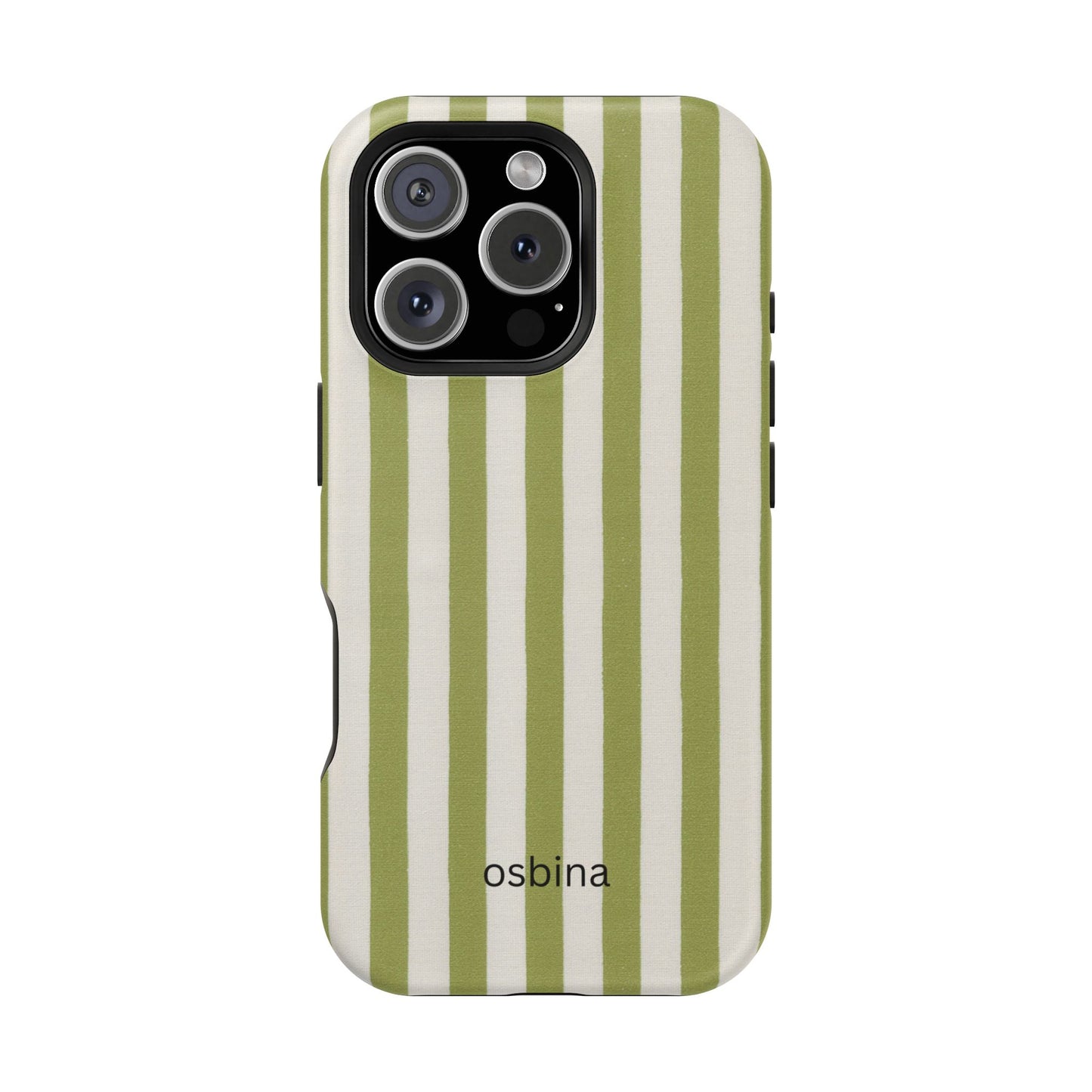 osbina | MagSafe compatible for iPhone | Verde Stripe Phone Case | Color Edit Collection