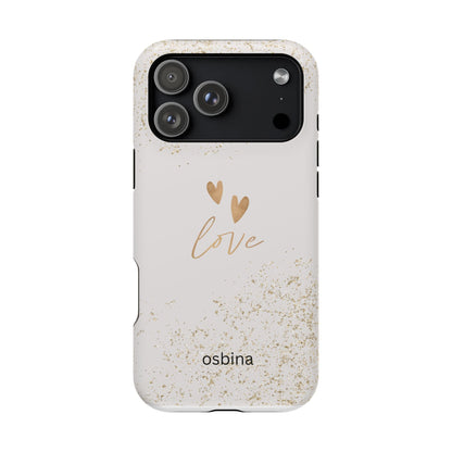 osbina | MagSafe compatible for iPhone | Golden Amour Phone Case | Modern Muse Collection