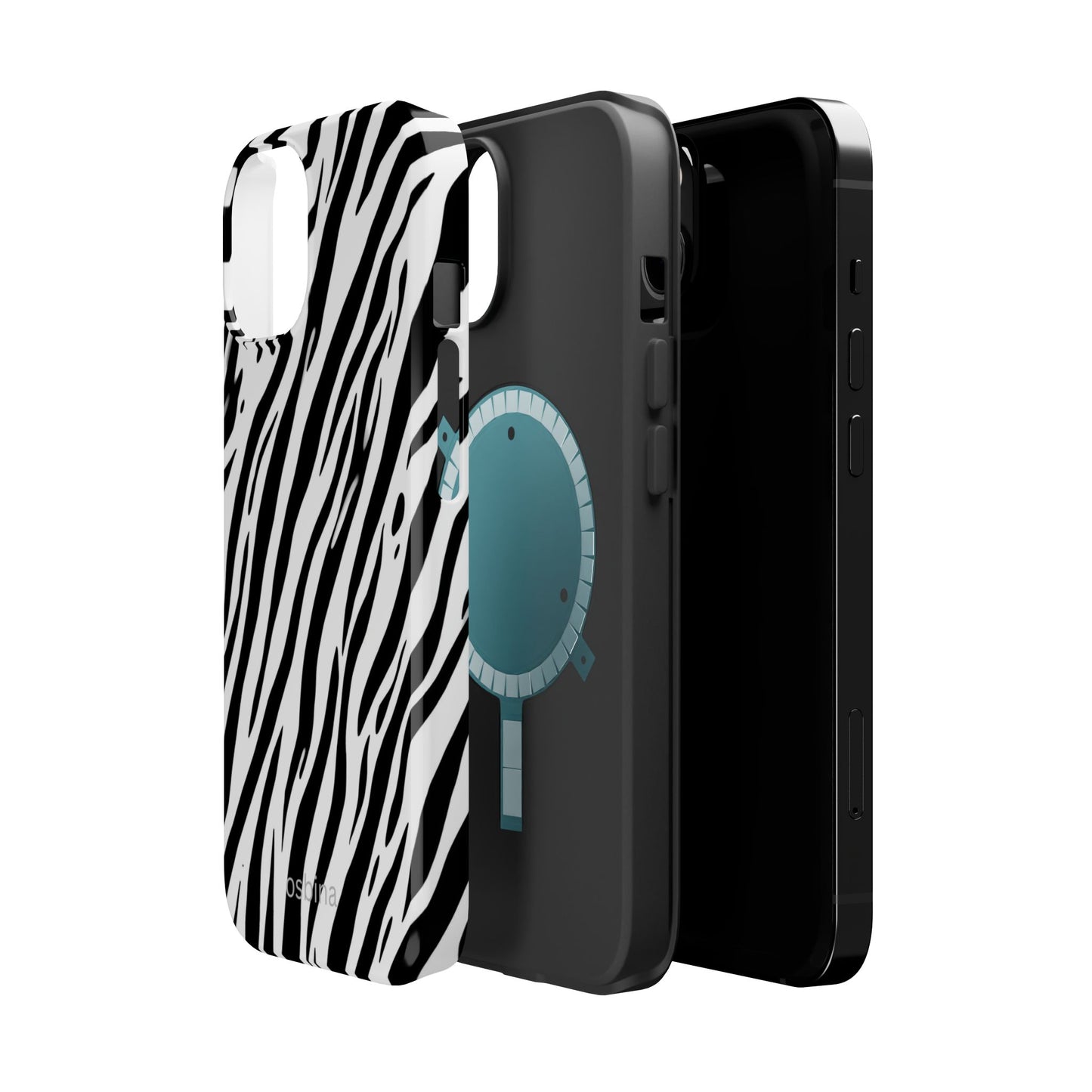 osbina | MagSafe Compatible for iPhone | The Bengal Bold Stripe Case in White + Black | The Season Collective