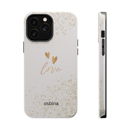 osbina | MagSafe compatible for iPhone | Golden Amour Phone Case | Modern Muse Collection