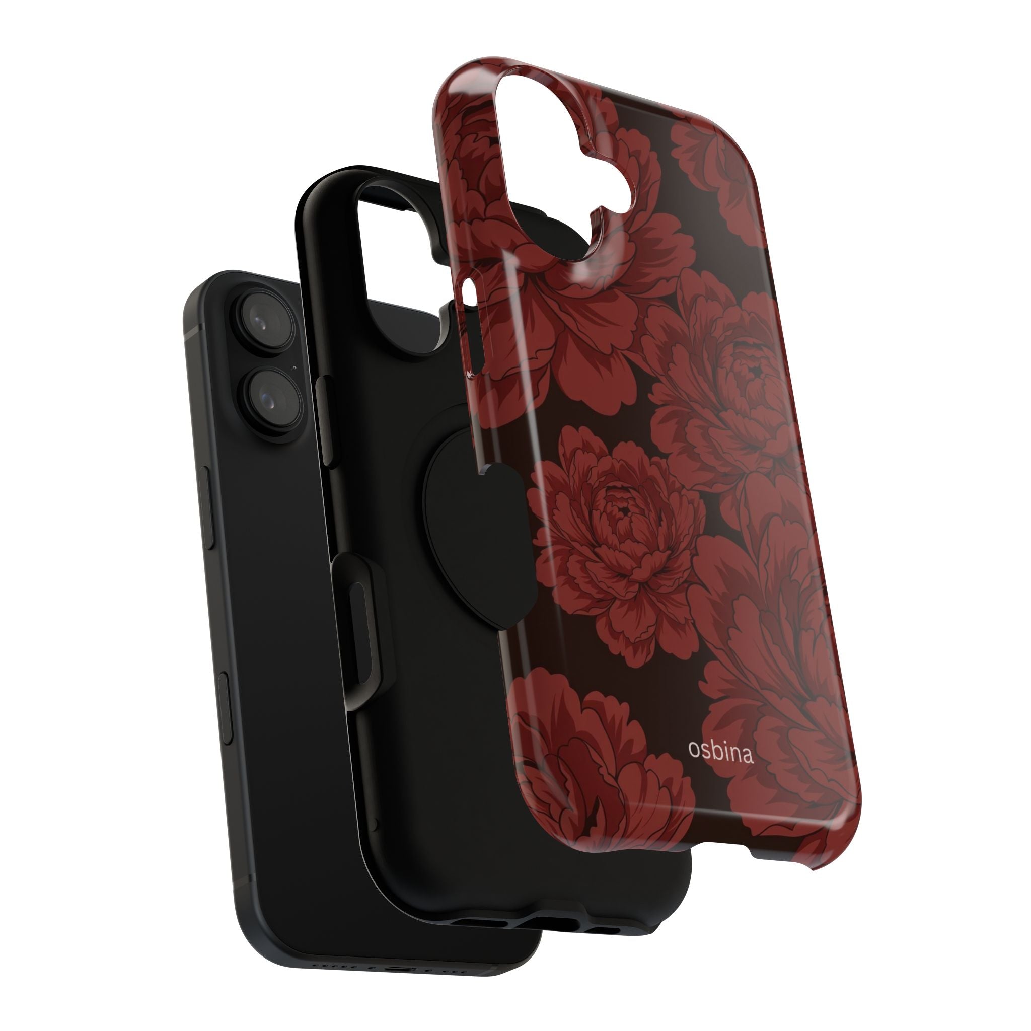 osbina | Oxblood Peony Designer Case