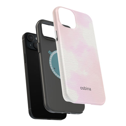 osbina | MagSafe compatible for iPhone | Pink Cotton Cloud Phone Case | Modern Muse Collection