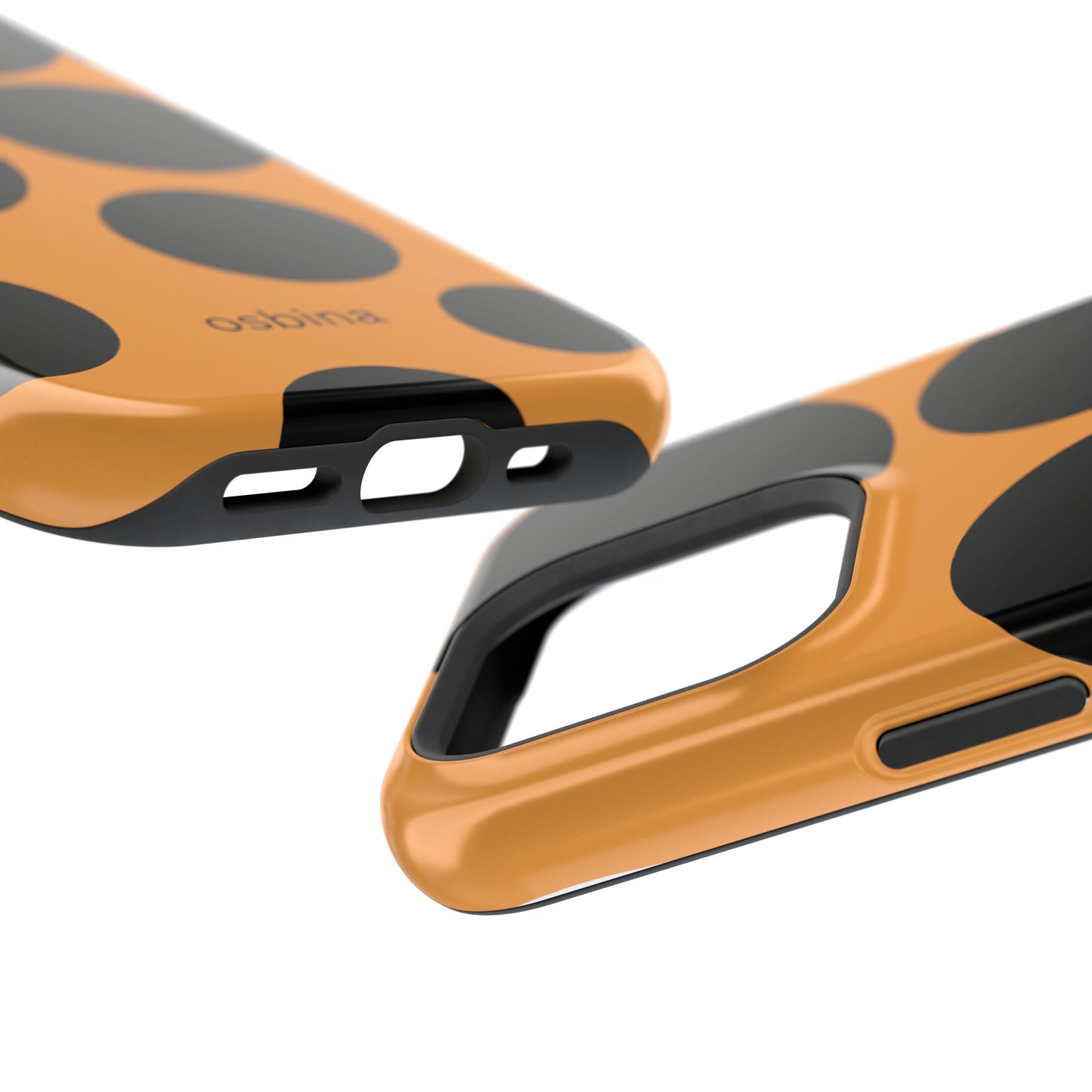 osbina | MagSafe Compatible for iPhone | The Bubble Statement Case in Orange + Black | The Season Collective