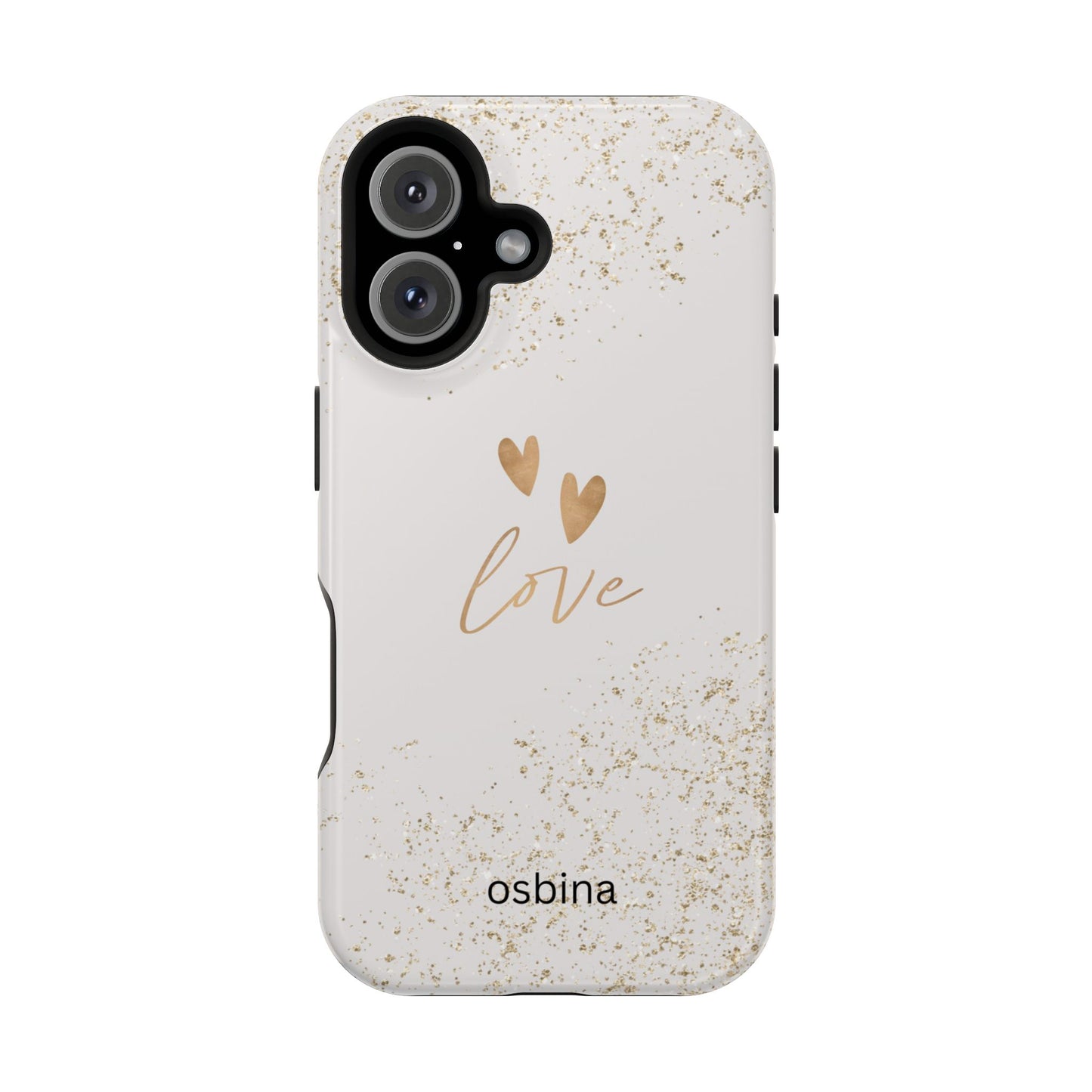 osbina | MagSafe compatible for iPhone | Golden Amour Phone Case | Modern Muse Collection