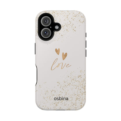 osbina | MagSafe compatible for iPhone | Golden Amour Phone Case | Modern Muse Collection