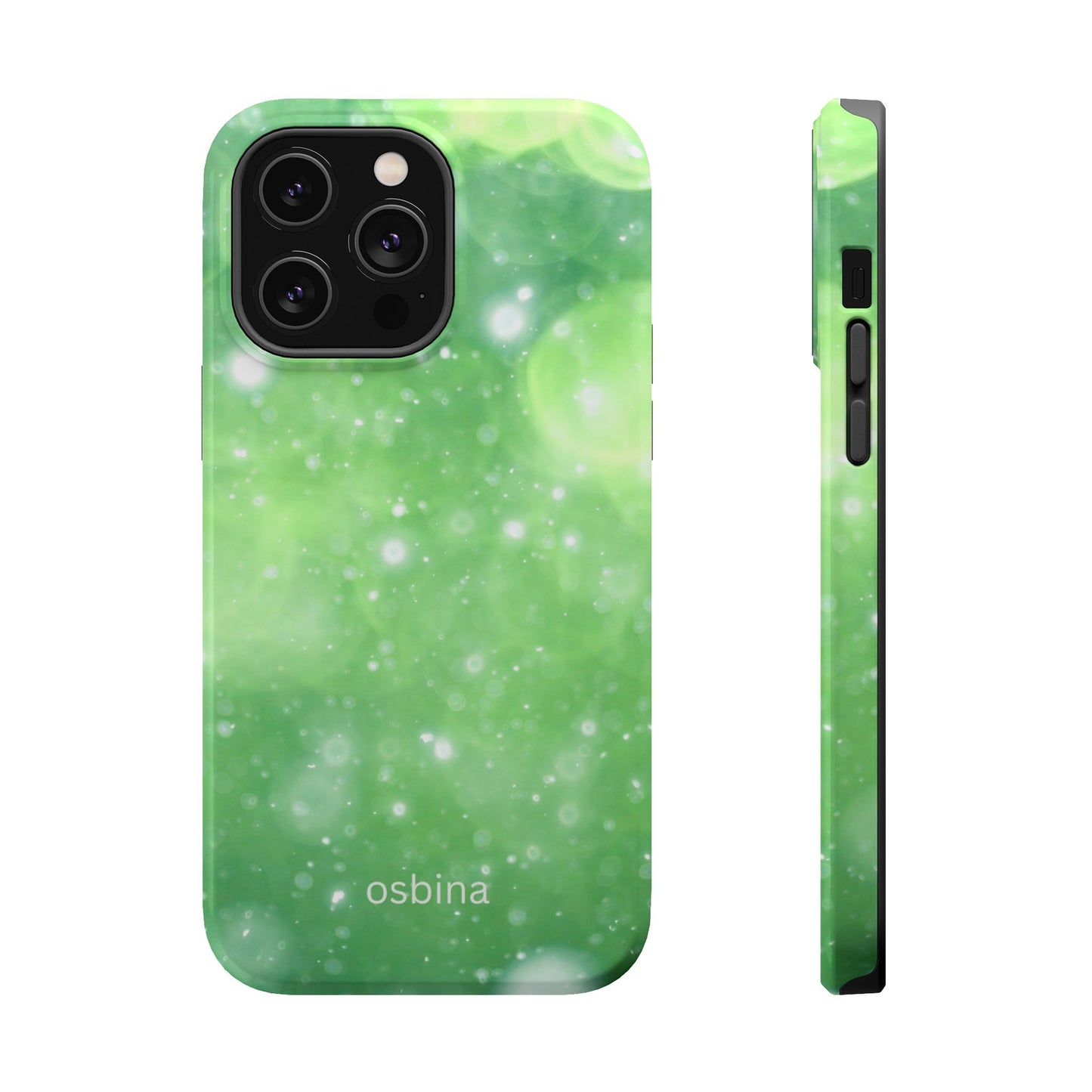 osbina | MagSafe compatible for iPhone | Verdant Bubbles Phone Case | Color Edit Collection
