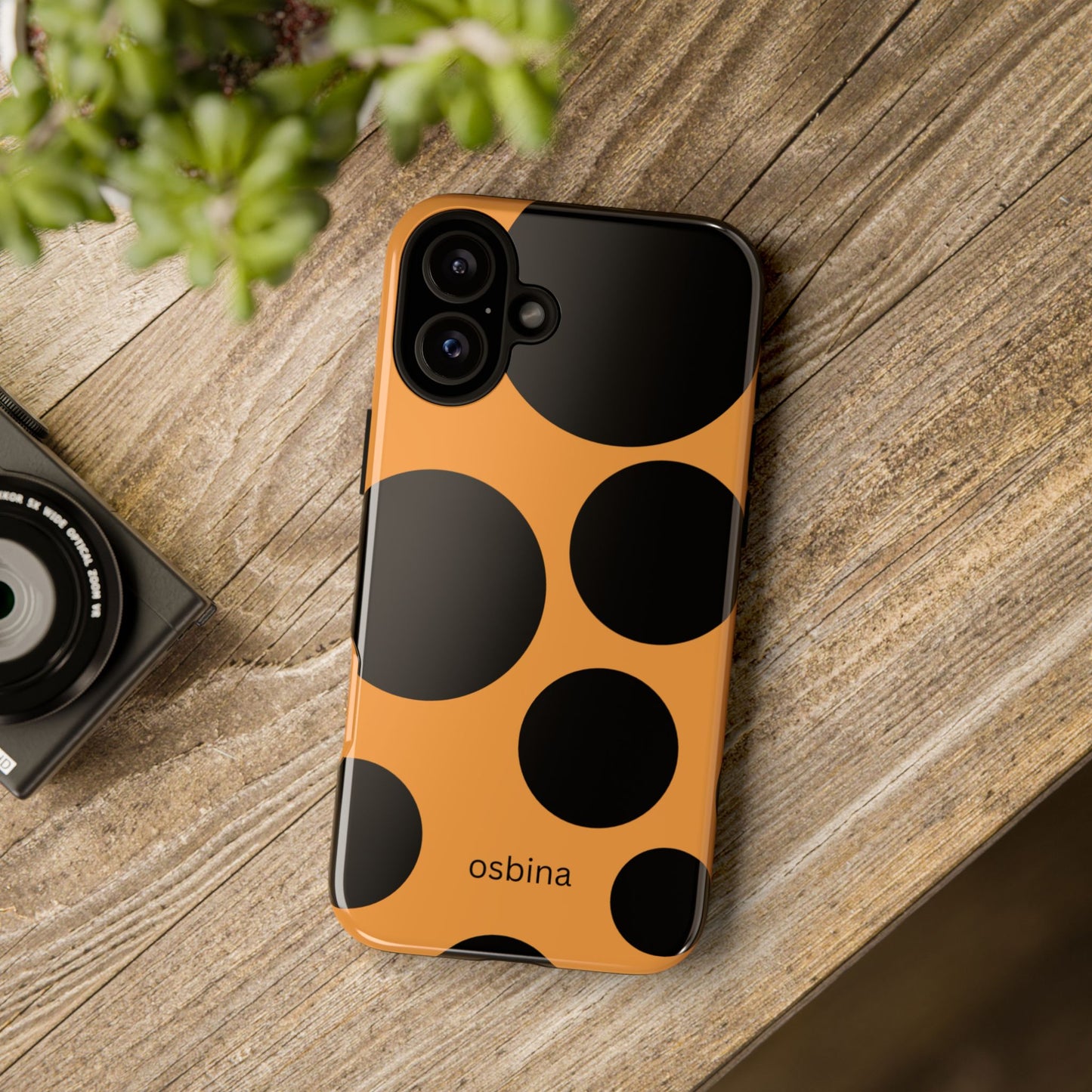osbina | The Bubble Statement Case in Orange + Black | The Season Collective