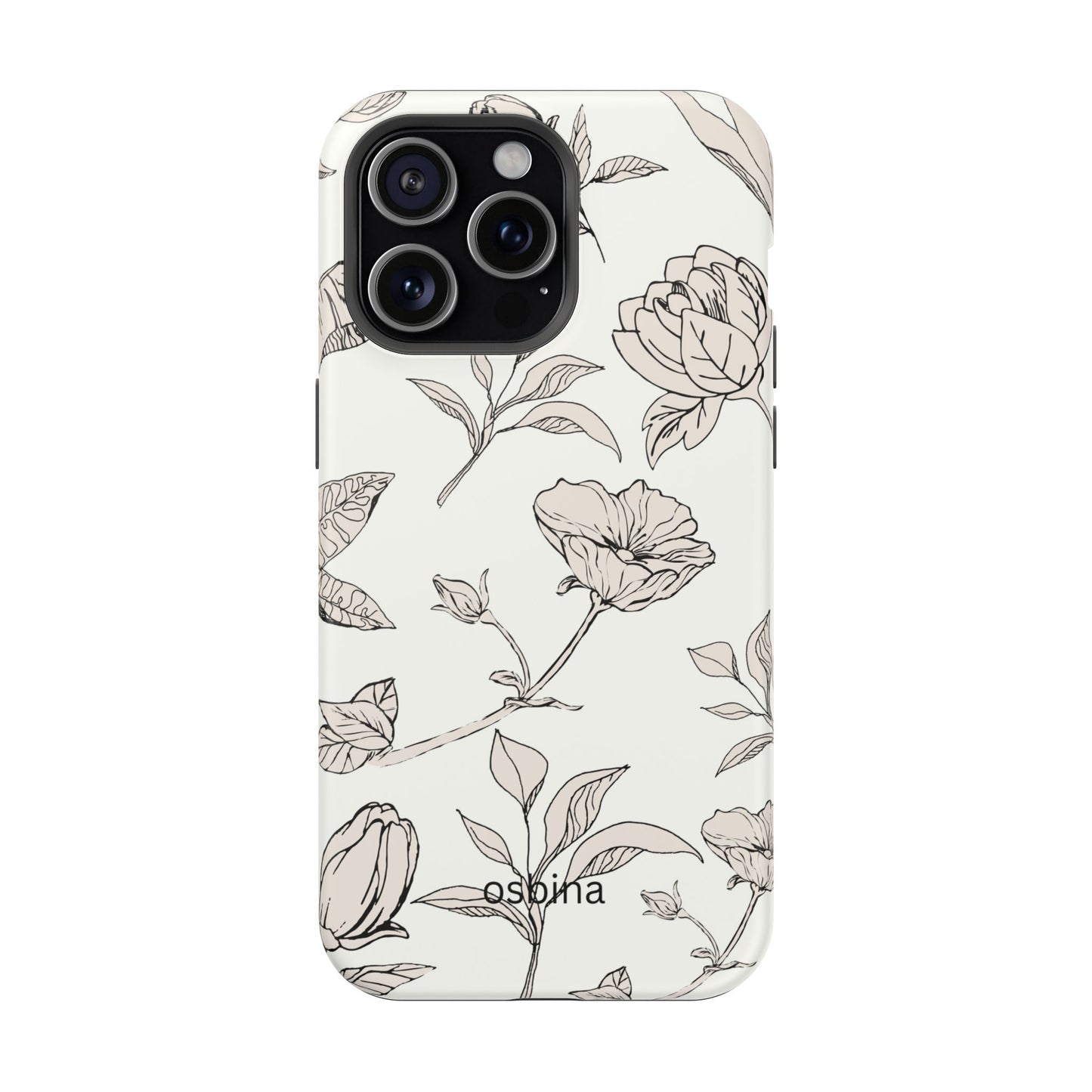 osbina | MagSafe compatible for iPhone | Silhouette Bloom Phone Case | Modern Muse Collection