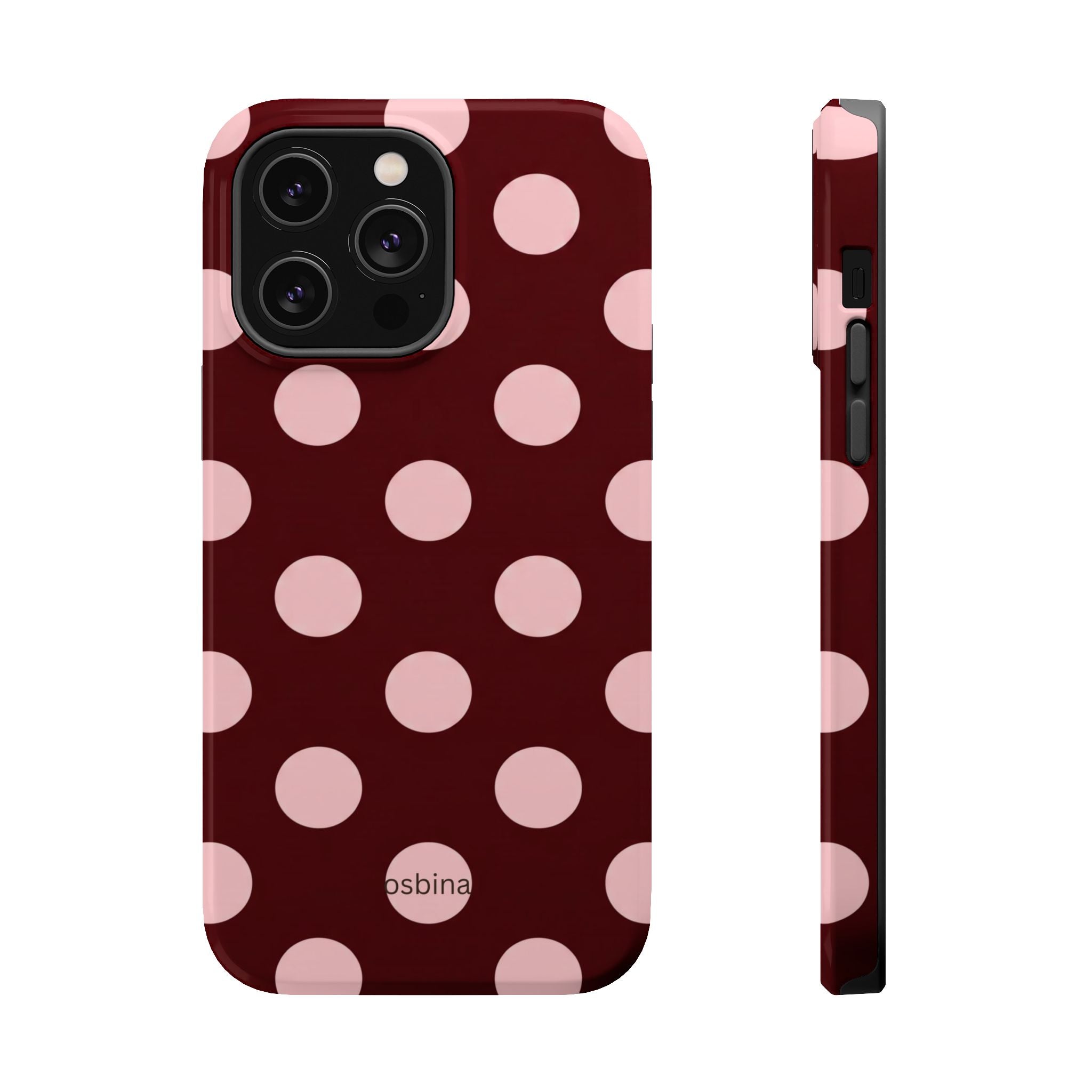 osbina | MagSafe | Oxblood Dot Designer Case