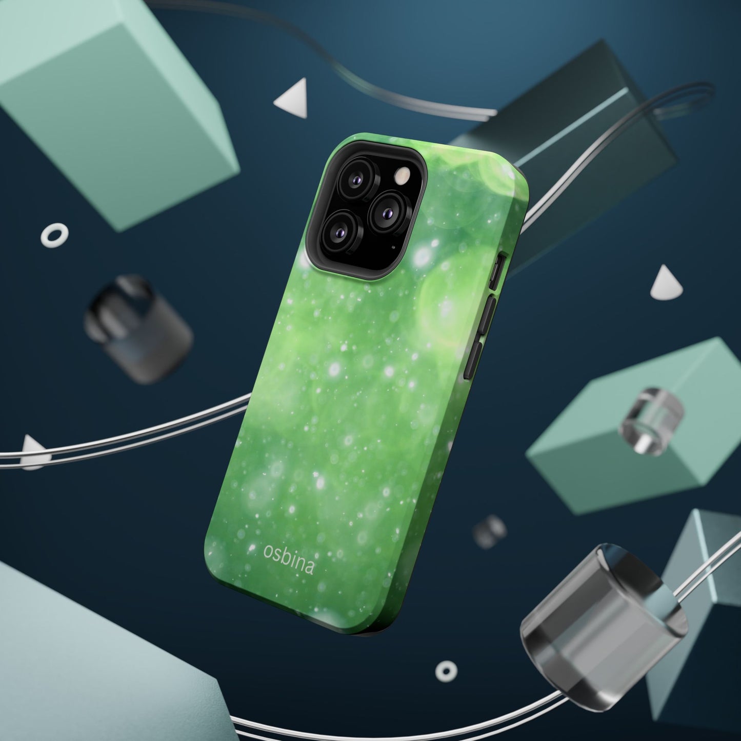 osbina | MagSafe compatible for iPhone | Verdant Bubbles Phone Case | Color Edit Collection