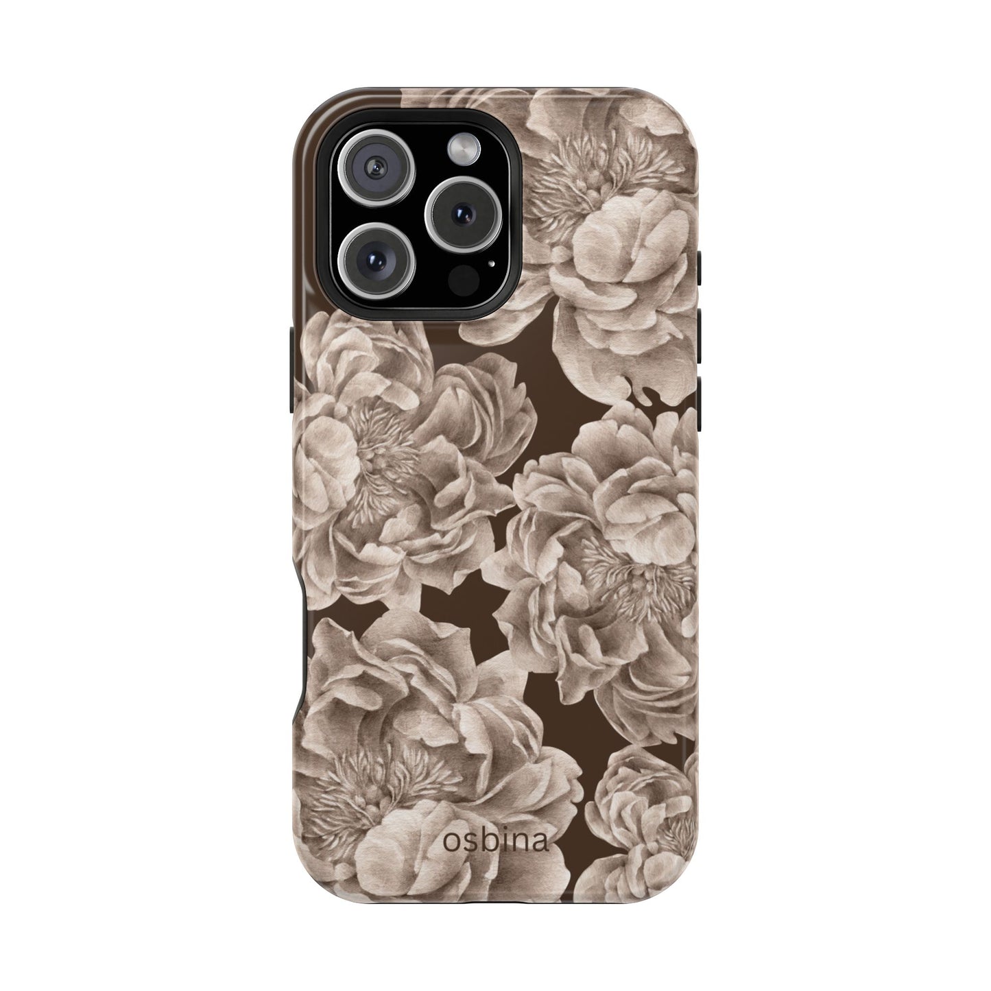 osbina | MagSafe for iPhone | Peony Espresso Designer Case