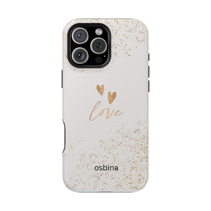 osbina | MagSafe compatible for iPhone | Golden Amour Phone Case | Modern Muse Collection