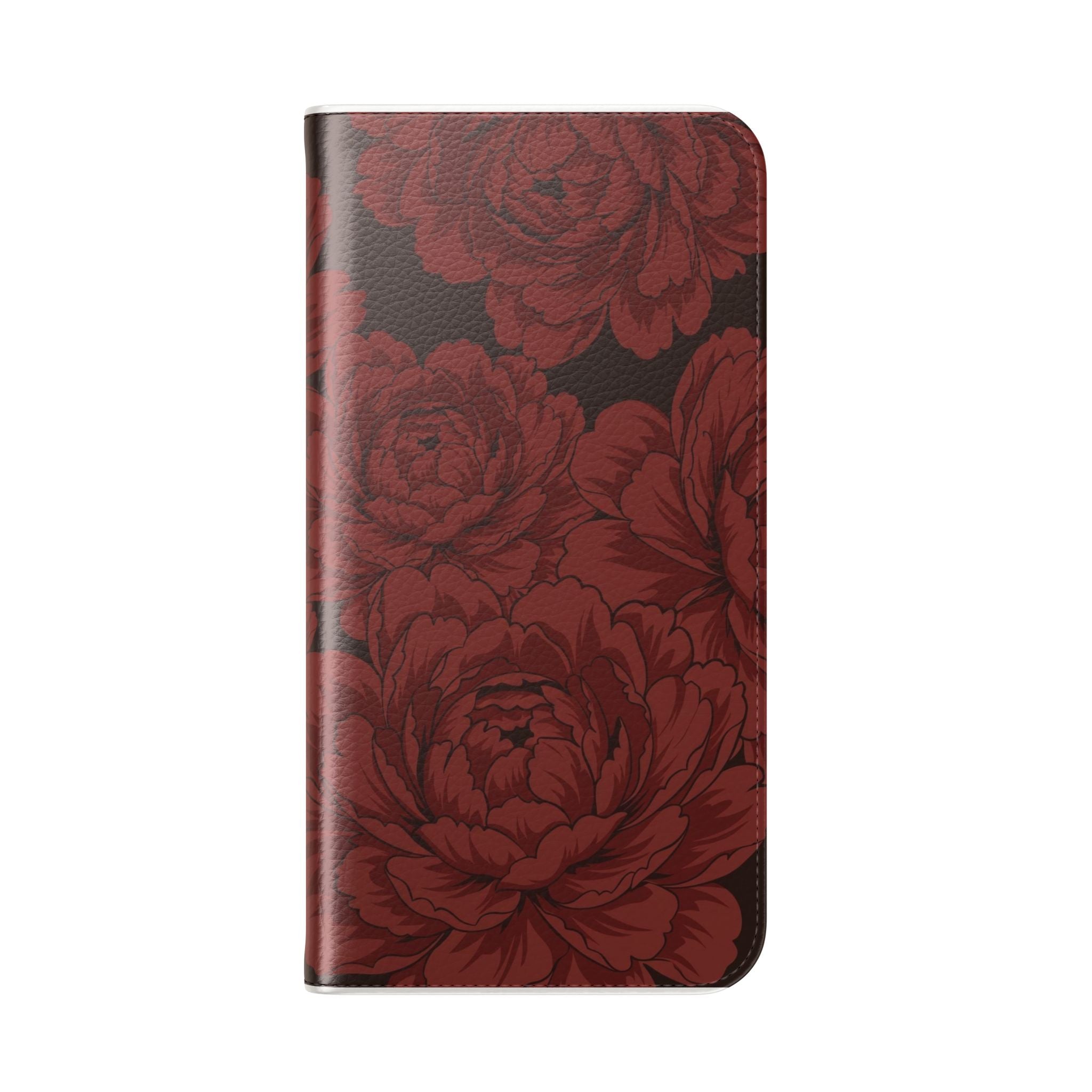 osbina | Wallet Flip Case for iPhone & Samsung | Oxblood Peony