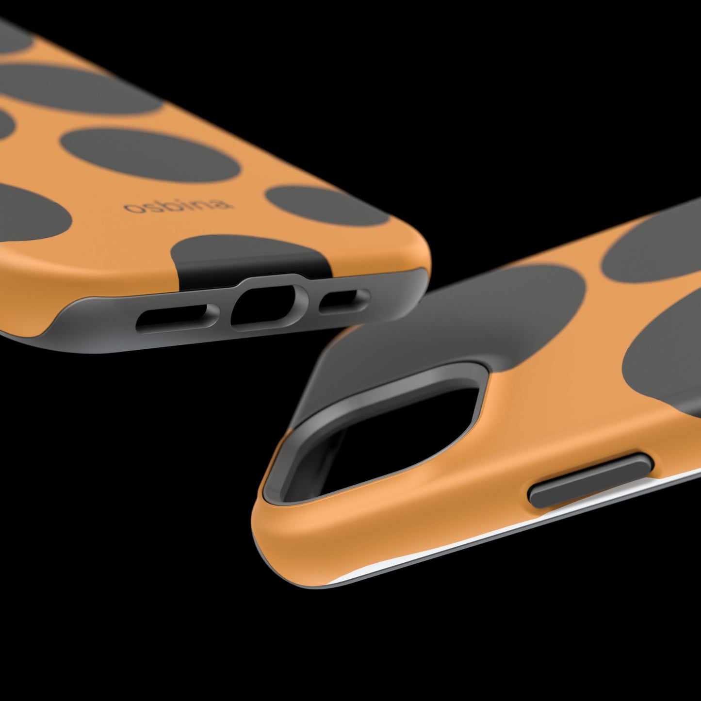 osbina | MagSafe Compatible for iPhone | The Bubble Statement Case in Orange + Black | The Season Collective