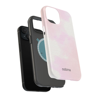 osbina | MagSafe compatible for iPhone | Pink Cotton Cloud Phone Case | Modern Muse Collection