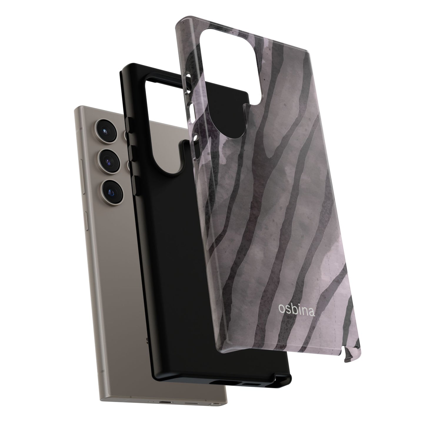 osbina | Stripes on Point — The Muted Gray + Black Tiger Case | The Season Collective
