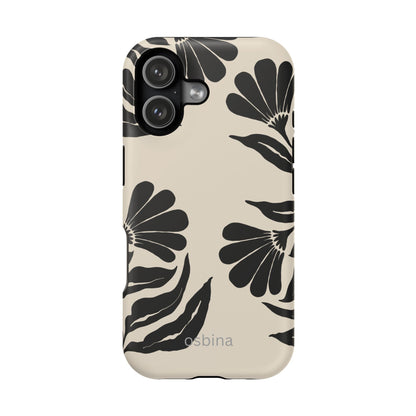 osbina | MagSafe compatible for iPhone | Obsidian Bloom Flower Phone Case | Modern Muse Collection