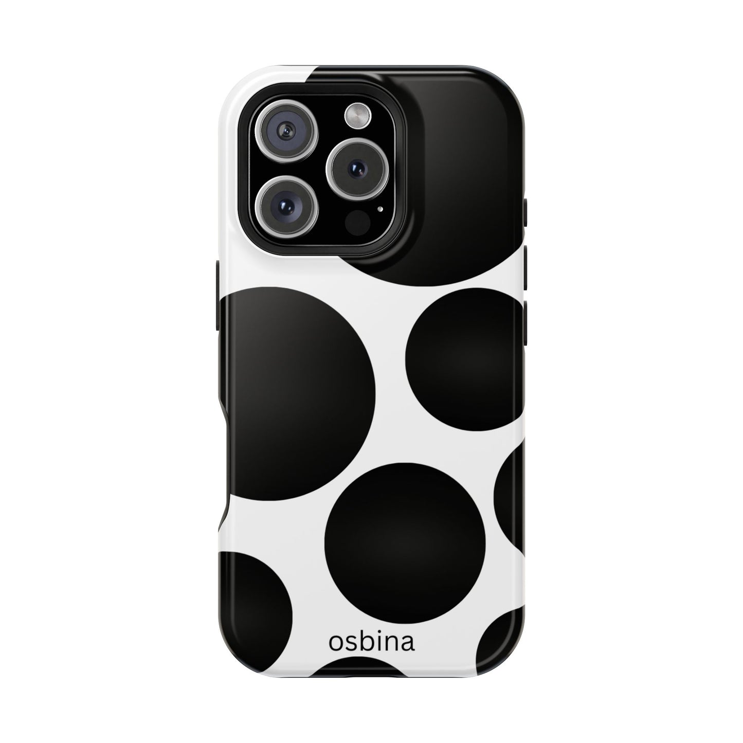 osbina | MagSafe compatible for iPhone | The Noir Bubbles Phone Case | Modern Muse Collection