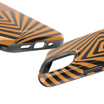 osbina | MagSafe Compatible for iPhone | Step Into the Zone — The Orange + Black Spiral Case | The Season Collective