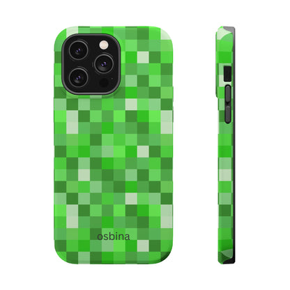 osbina | MagSafe compatible for iPhone | Mosaic Viridis Phone Case | Color Edit Collection