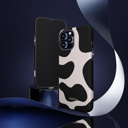 osbina | Prairie Chic Pink & Black Cow Print Phone Case | Modern Muse Collection