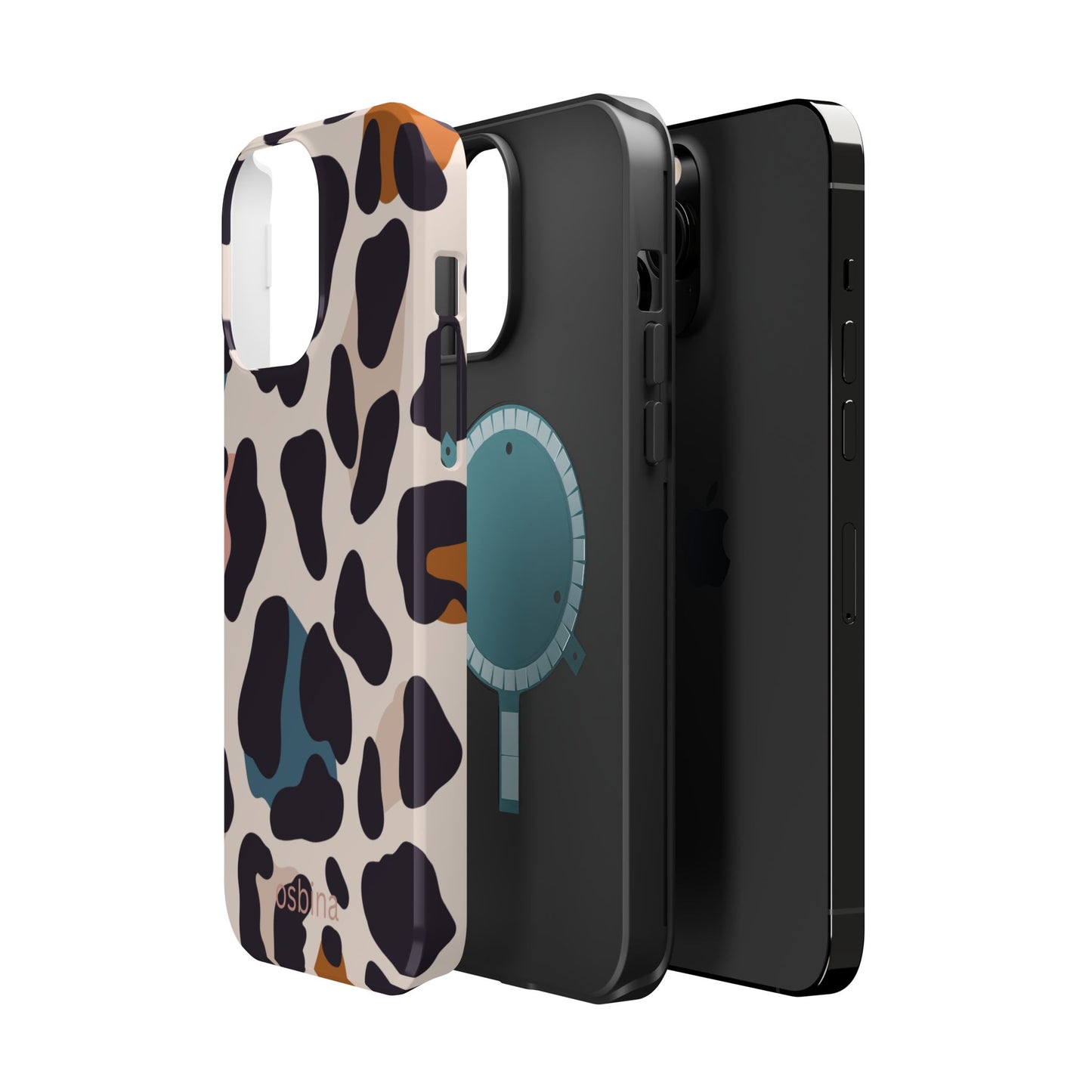 osbina | MagSafe compatible for iPhone | Leopard Luxe Color Pop Leopard Print Phone Case | Modern Muse Collection