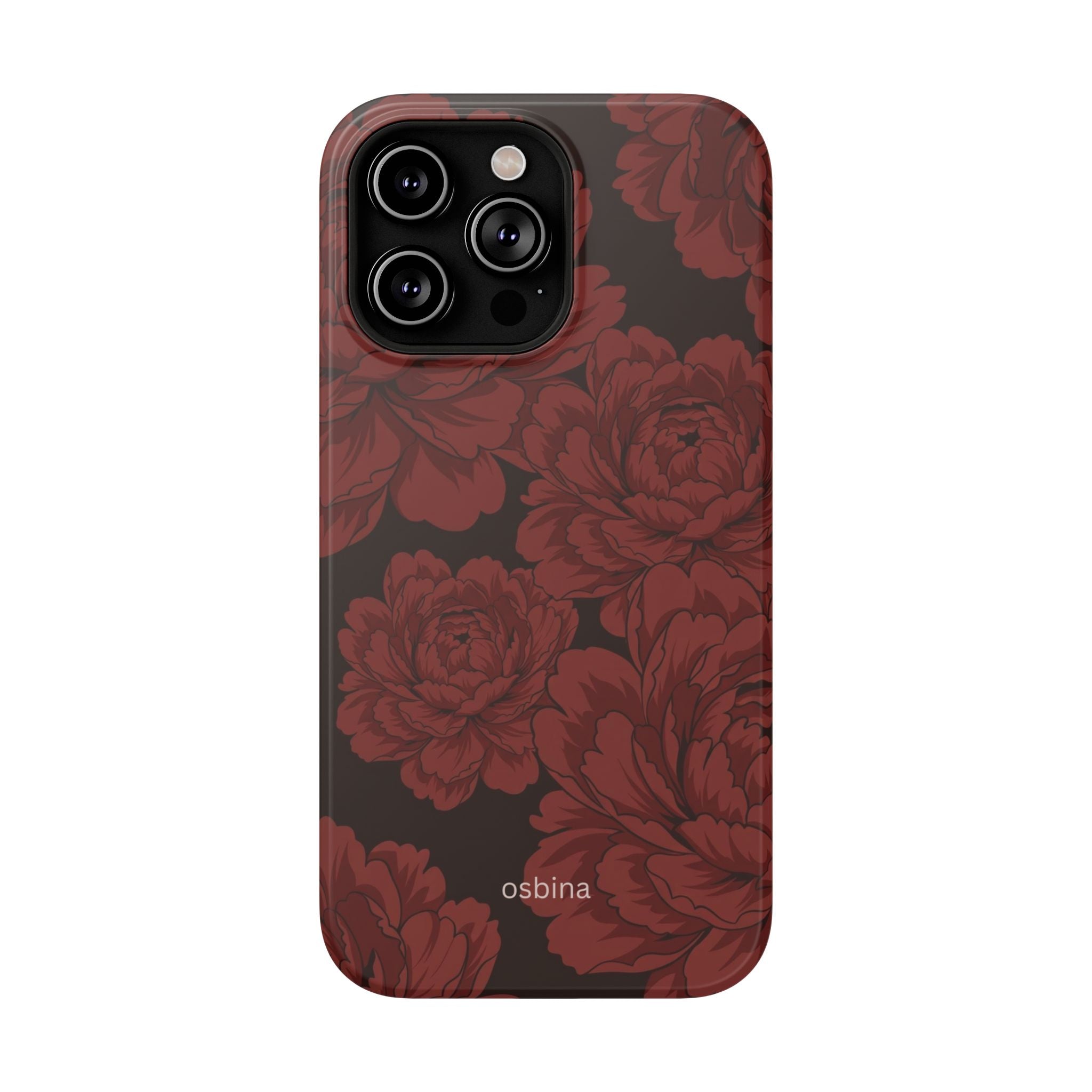 osbina | Oxblood Peony Designer Case