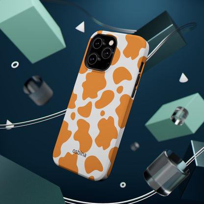 osbina | MagSafe Compatible for iPhone | Holy Cow, It’s Chic — The Orange Cow Print Case | The Season Collective