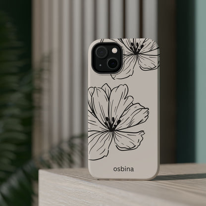 osbina | MagSafe compatible for iPhone | Poppy Whisper Phone Case | Modern Muse Collection