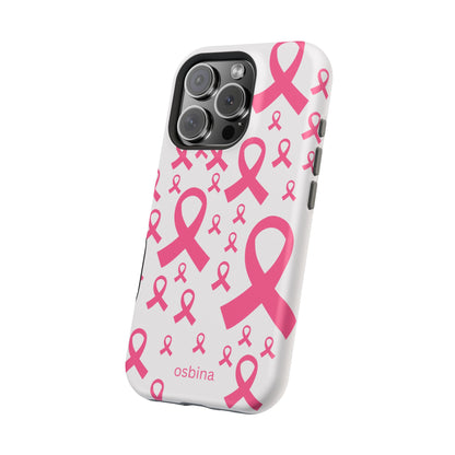 osbina |  MagSafe compatible for iPhone | Limited Edition Strength in Ribbons Case in Light Pink + Soft Pink + Hot Pink | The Pink October Collection | Inspired By