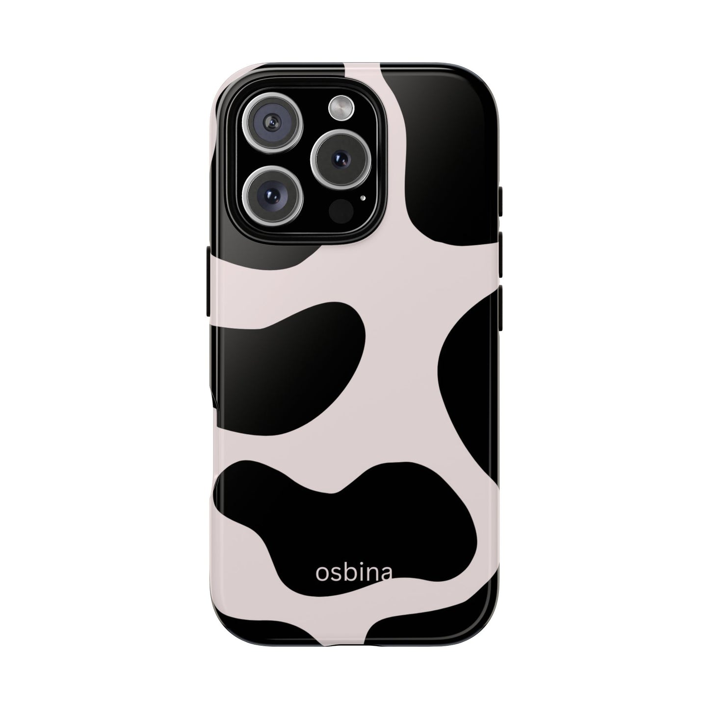 osbina | Prairie Chic Pink & Black Cow Print Phone Case | Modern Muse Collection