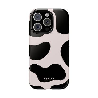 osbina | Prairie Chic Pink & Black Cow Print Phone Case | Modern Muse Collection