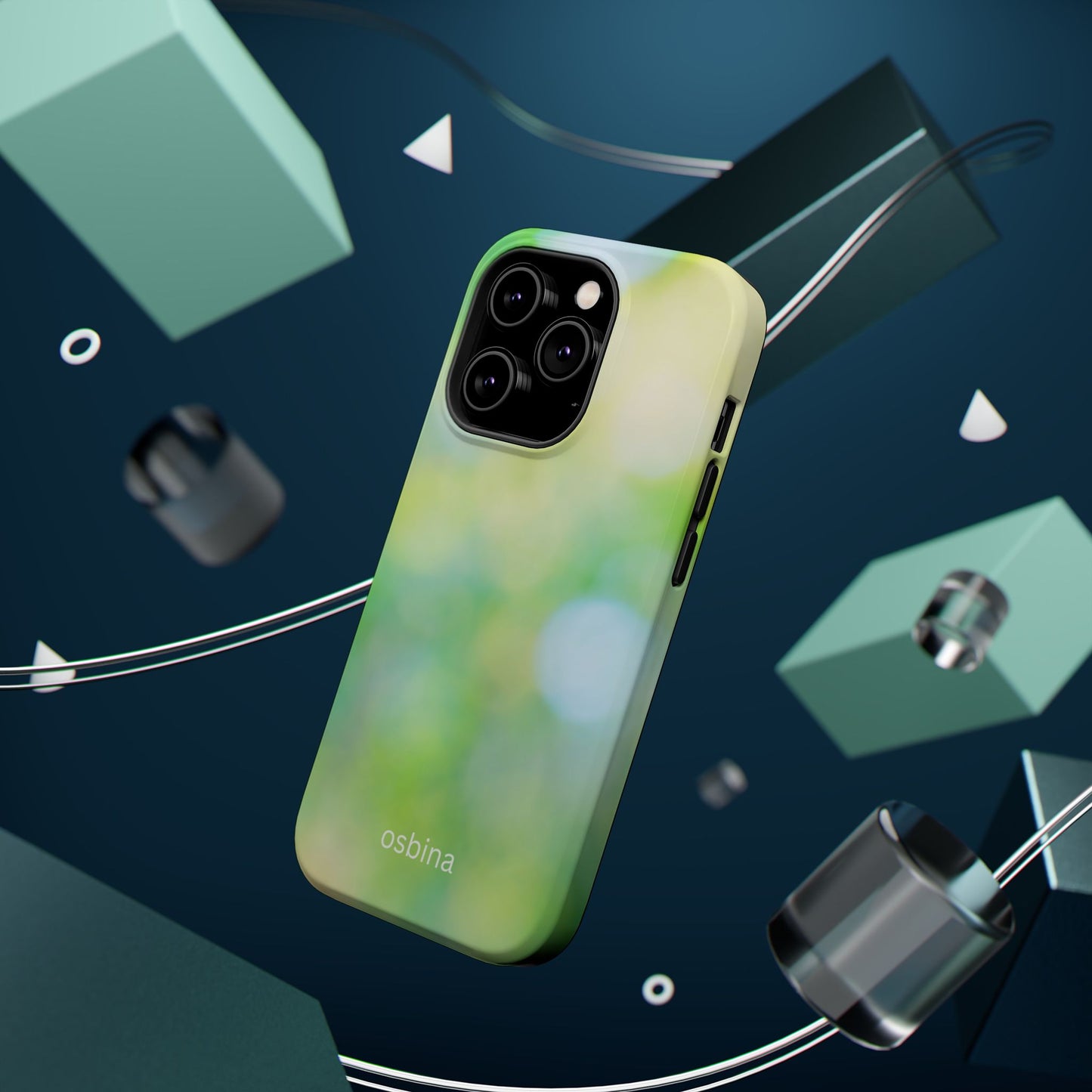 osbina | MagSafe compatible for iPhone | The Veridian Orbs Phone Case | Color Edit Collection