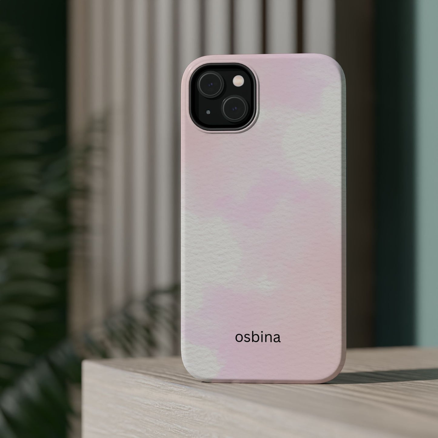 osbina | MagSafe compatible for iPhone | Pink Cotton Cloud Phone Case | Modern Muse Collection