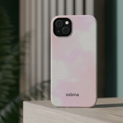osbina | MagSafe compatible for iPhone | Pink Cotton Cloud Phone Case | Modern Muse Collection